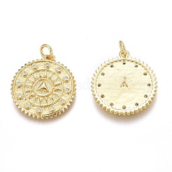 Pendentifs en laiton zircon cubique transparent&nbsp;ZIRC-Z008-28G