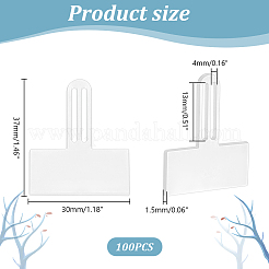100 Stück transparente PVC-Gläser-Preisschildhülle&nbsp;CDIS-GA0001-04