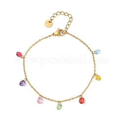 Bracelets à breloques en acier inoxydable 304&nbsp;BJEW-A047-04G