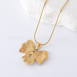3 collier pendentif nœud papillon en acier inoxydable émaillé rouge foncé pour femme&nbsp;SV3353-2