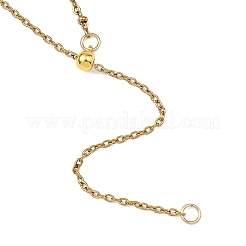 Verstellbare Lariat-Halskette aus gemischten Ketten aus Edelstahl 304&nbsp;AJEW-JB01636