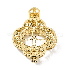 Medaillon-Anhänger mit Gestellbeschichtung aus Messing mit Mikropavé-Zirkonia&nbsp;KK-C241-02G