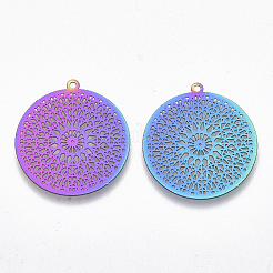 Pendentifs en filigrane d'acier inoxydable avec placage ionique (IP) 201&nbsp;STAS-R102-16