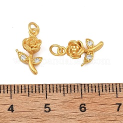 Messing micro pave klar zirkonia charme&nbsp;KK-F941-35A-G