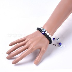 Einstellbare Nylonfaden geflochtene Perlen Armbänder Sets&nbsp;BJEW-JB04466