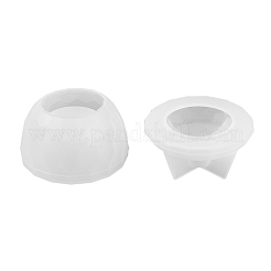 Facettierte runde DIY-Kerzenbecher-Silikonformen&nbsp;LS-DIY-Q037-07A