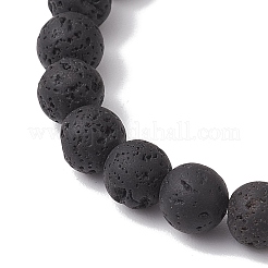 Set di braccialetti con perline costellazioni di roccia lavica naturale rotonda da 12 pz 12 stili da 8 mm&nbsp;BJEW-JB10870