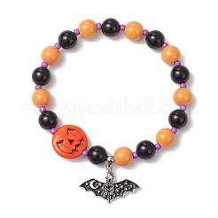 Halloween-Motive: Gebackene Glasperlen&nbsp;BJEW-MZ00188-01
