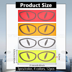 12 pièce de 4 autocollants réfléchissants autocollants pour animaux de compagnie de couleur&nbsp;DIY-NB0016-01A