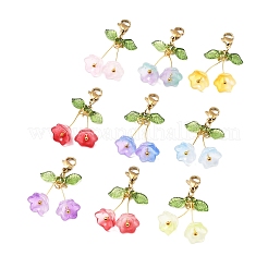 18 pendentif décoratif en verre campanule 9 couleurs&nbsp;HJEW-FS00037