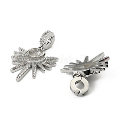 Messing Micro Pave Zirkonia Peg Bails Charms&nbsp;KK-D106-14P