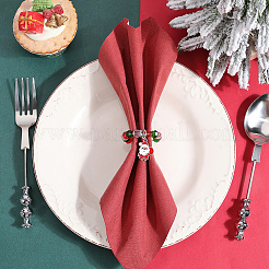 Serviettenringe aus Glasperlen mit Weihnachtsmotiv&nbsp;AJEW-SC00033