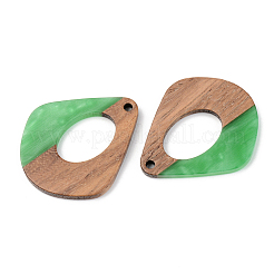 Pendentifs en résine opaque et bois de noyer&nbsp;RESI-S389-016A-C03