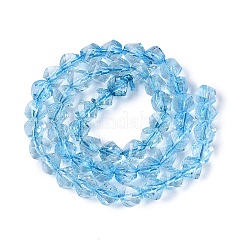 Brins de perles de verre transparentes craquelées&nbsp;GLAA-N068-02A-03