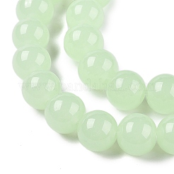 Abalorios de vidrio jade de imitación hebras&nbsp;GLAA-T032-J10mm-03