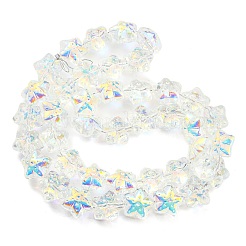 Fili di perle di vetro trasparente placcato colore ab&nbsp;EGLA-G037-07A-AB01
