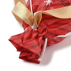 Bolsas de embalaje de plástico de papá noel de navidad bolsas con cordón&nbsp;ABAG-Q053-03G