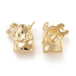 Ottone micro spianare pendenti zirconi&nbsp;ZIRC-K086-15G