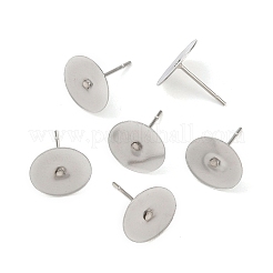 Configuraciones para aretes con clavija redonda plana de acero inoxidable quirúrgico 316 resistente al deslustre&nbsp;STAS-R073-06B