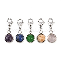 Colgantes decorativos con dijes de piedra mixta natural&nbsp;HJEW-JM04211-01