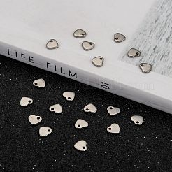 Pendentifs en acier inoxydable 304 avec breloques en forme de cœur de couleur originale résistantes au ternissement&nbsp;X-STAS-Q073