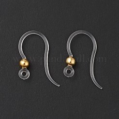 Crochets de boucle d'oreille en résine transparente&nbsp;RESI-G050-01G