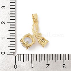 Ottone micro spianare pendenti zirconi&nbsp;ZIRC-I069-01G-05