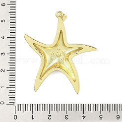 Placage en rack pendentifs en zircone cubique pavés de laiton&nbsp;KK-Z074-14G