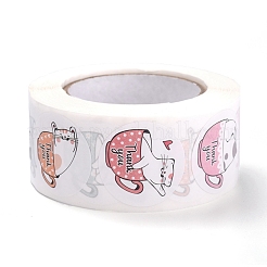 500 entzückende runde Cartoon-Aufkleber in 6 Designs&nbsp;X-DIY-B010-01