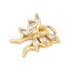 Latón micro pavimenta claro cubic zirconia encantos&nbsp;KK-G522-09G