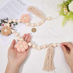 Holzbanner mit Blumenquasten und hängenden Wimpelketten&nbsp;FIND-WH20019-93A