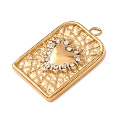 304 Edelstahl Kristall Strass Anhänger&nbsp;SA-CBA59D3-01G
