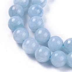 Natürliche weiße Jade perlen Stränge&nbsp;G-L500-01-8mm