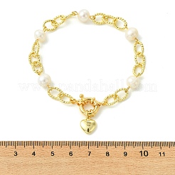 Armbänder mit herzförmigem Messinganhänger&nbsp;BJEW-JB14262