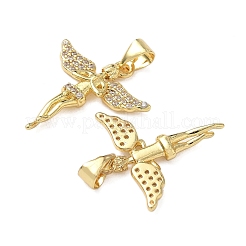 Colgante micropavé cubic zirconia de latón&nbsp;KK-L243-24G