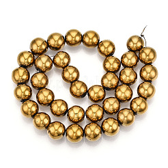 Chapelets de perles en hématite synthétique sans magnétiques&nbsp;X-G-S096-12mm-2