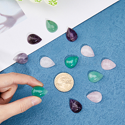 12 pièces 3 styles de cabochons en pierre mélangée naturelle&nbsp;G-DC0001-15