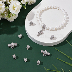 10 Stück 5 Stile Messing Micro Pave Zirkonia Rohrbügel&nbsp;KK-AR0001-85