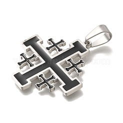 304 Edelstahl-Emaille-Anhänger&nbsp;STAS-C105-10P