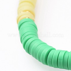 Bracciali elasticizzati fatti a mano in argilla polimerica&nbsp;BJEW-JB04635