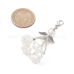 5 pendentif décoratif en plastique ABS imitation perle&nbsp;HJEW-JM03636
