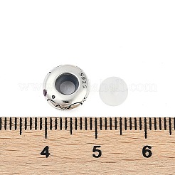 925 perline europee in argento sterling con zirconi cubici colorati&nbsp;STER-R005-01AS-11