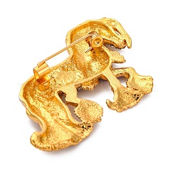 Brosche aus Kristall und Strass in Pferdeform&nbsp;JEWB-Q045-01G