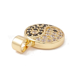 Breloques en laiton micro pavé de zircone cubique véritable plaqué 18k or véritable&nbsp;KK-G415-39G-01
