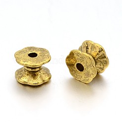 Plata tibetana dobles casquillos del grano lados&nbsp;GLF9831Y-NF