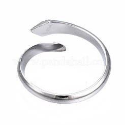 Bague ouverte en acier inoxydable 304 anti-ternissement pour femme&nbsp;RJEW-T023-76P