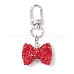 Bowknot Polymer Clay Strass Anhänger Dekorationen&nbsp;HJEW-JM04197-02
