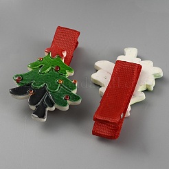 Süße weihnachtliche Alligator-Haarspangen aus Acryl&nbsp;PHAR-WH0013-03B