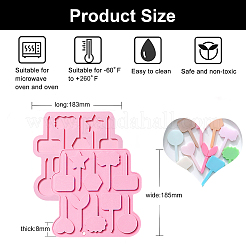 2 pièces bricolage gâteau topper moules en silicone de qualité alimentaire&nbsp;DIY-CJ0002-14