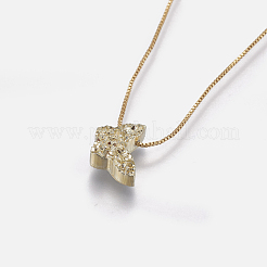Collane ciondolo in ottone&nbsp;NJEW-I105-12G